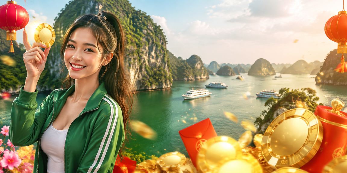 Đèn lồng rực rỡ trên vịnh Hạ Long biểu tượng cho ưu đãi nạp tiền hấp dẫn tại 58000
